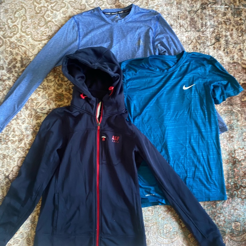 Nike, Adidas, A&F Athletic tops bundle - size S